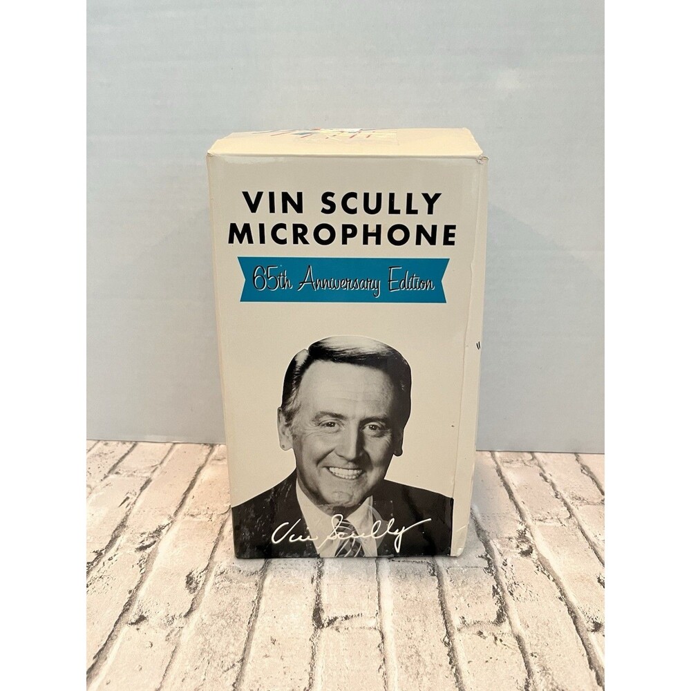 Vin Scully 65th Anniversary Talking Mic Microphone 2014 SGA Los Angeles Dodgers
